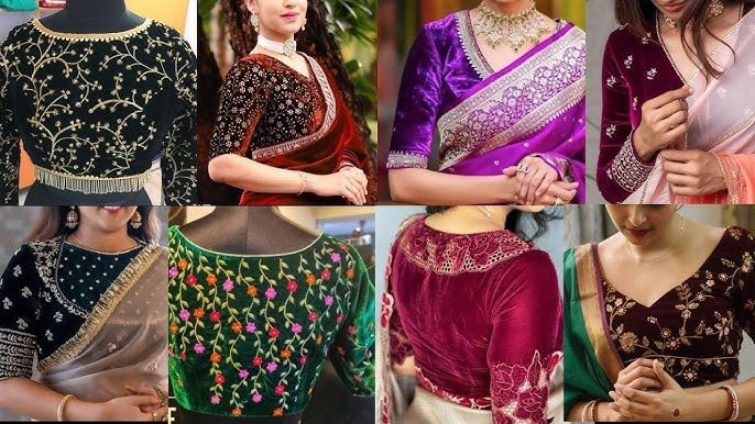 How to Style a Velvet Blouse for Sarees