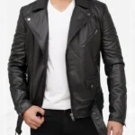 Mens-Black-Real-Leather-Asymmetrical-Biker-Jacket-Main