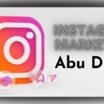 Instagram Marketing in Abu Dhabi - A digital graphic featuring the Instagram logo with floating social media icons and bold text highlighting Instagram marketing in Abu Dhabi.